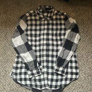 Black & White Lightweight Flannel